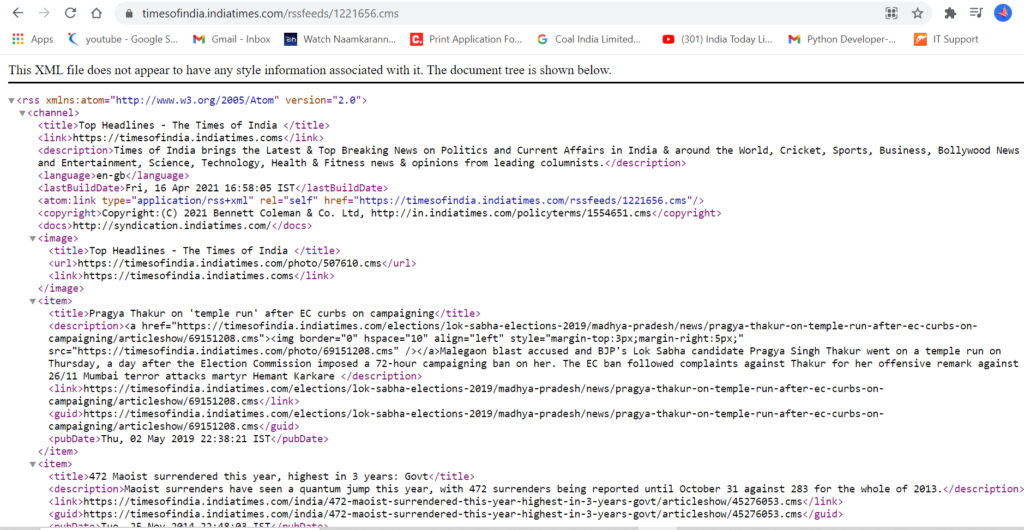 Building an RSS feed Scraper with Python - Python Programs