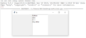 Python GUI Programming With Tkinter - Python Programs