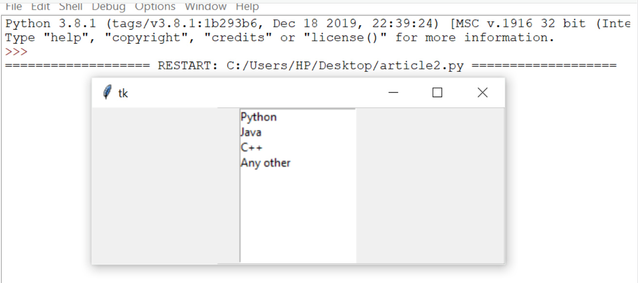  Python-GUI-Programming-With-Tkinter_listbox-output