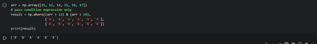 numpy.where() – Explained with examples - Python Programs