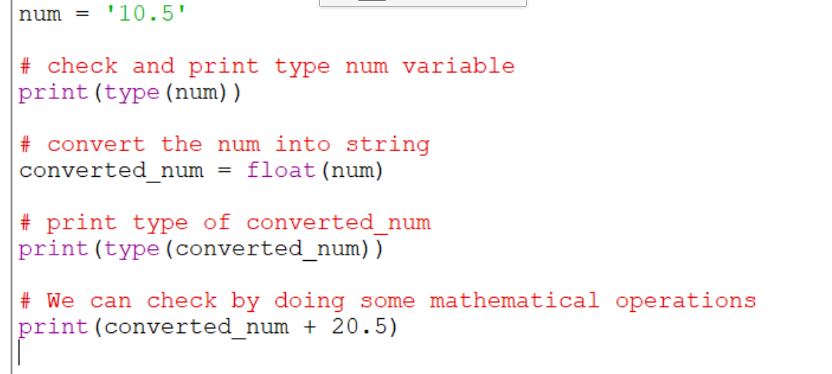 float in python