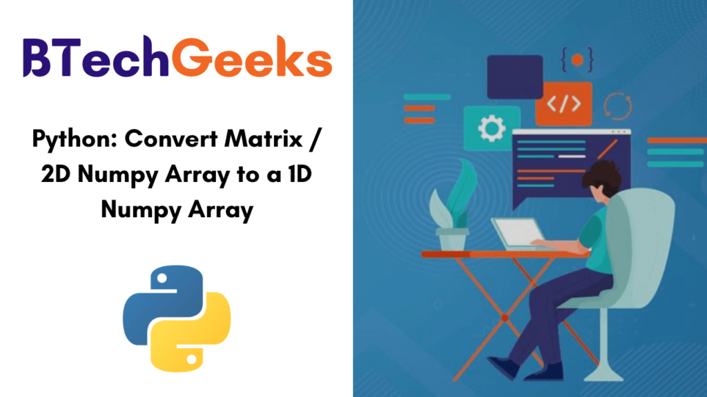 Python Convert Matrix or 2D Numpy Array to a 1D Numpy Array