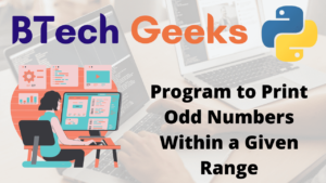 Python Program to Print Odd Numbers Within a Given Range - Python Programs