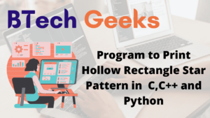 Python Program to Print Hollow Rectangle Star Pattern - Python Programs