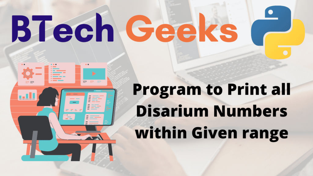 Program to Print all Disarium Numbers within Given range