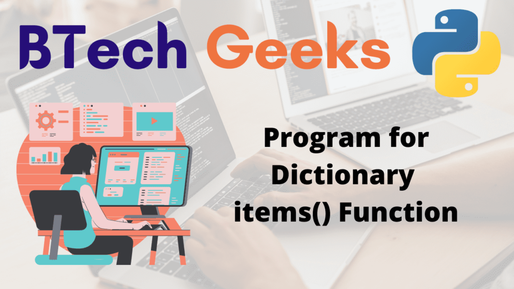 Program for Dictionary items() Function